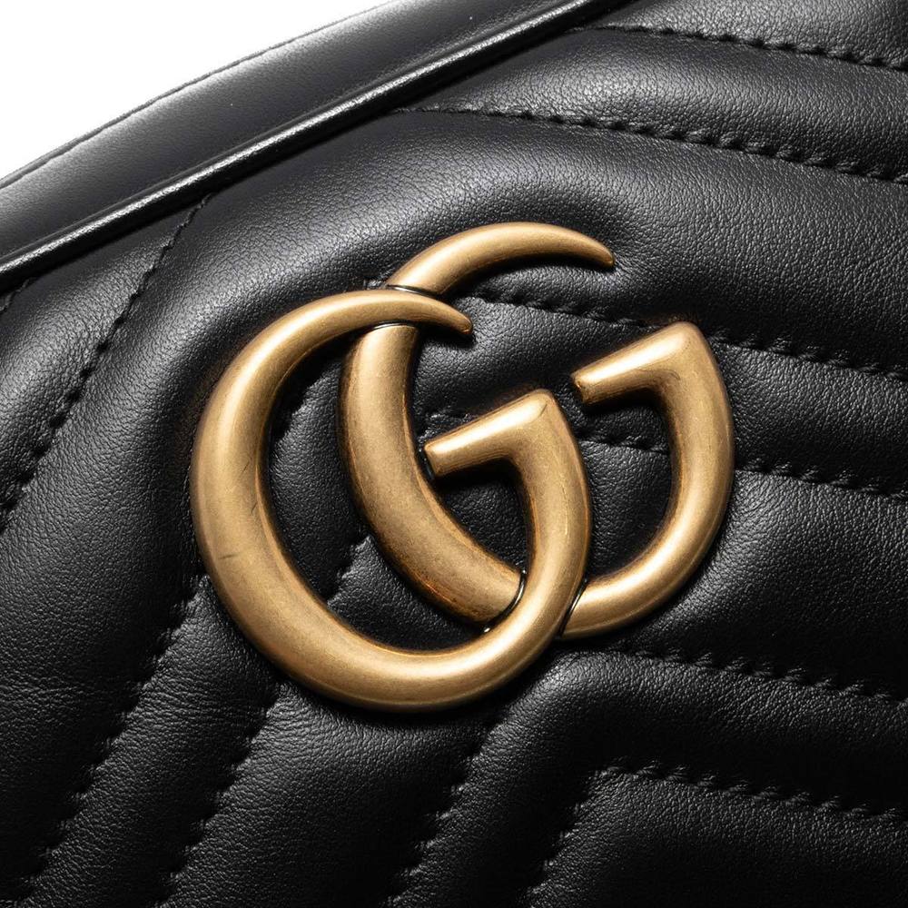Gucci Small Marmont Bag GG Shoulder Quilted Black - Picture 8 of 8